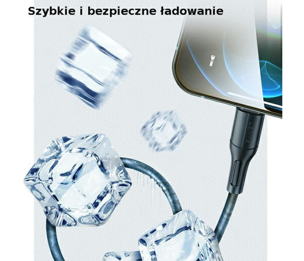 USAMS Kabel U68 USB-C 2A Fast Charge 1m niebieski SJ501USB03 - 1569025 - zdjęcie 3